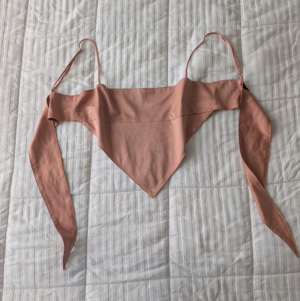 Danielle Bernstein Scarf Crop Top